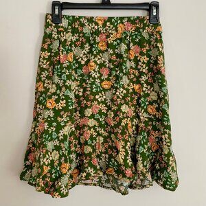 LOFT Floral Tiered Flippy Mini Skirt